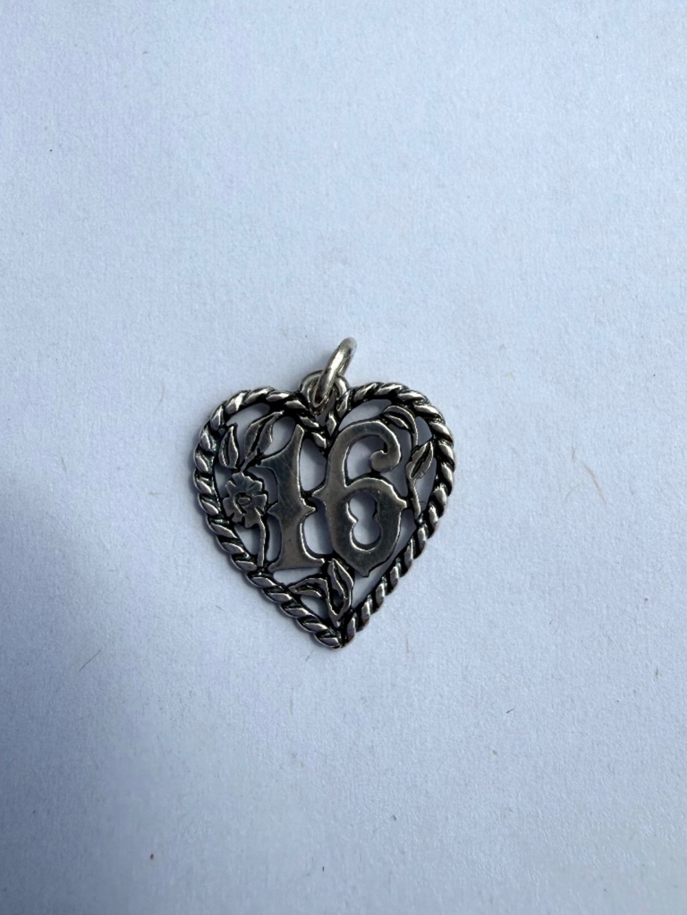 James Avery Sweet 16 Retired Heart Shaped Charm
